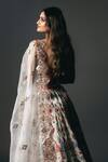 Shop_Gopi Vaid_Multi Color Georgette Sayida Sequin Embroidered Lehenga Set_at_Aza_Fashions