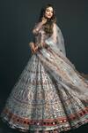 Gopi Vaid_Multi Color Georgette Sayida Sequin Embroidered Lehenga Set_Online_at_Aza_Fashions