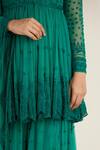 Buy Astha Narang Green Net, Crepe V Neck Embroidered Kurta Sharara Set Online at Aza Fashions Buy_Astha Narang_Green Net, Crepe V Neck Embroidered Kurta Sharara Set _Online_at_Aza_Fashions