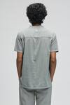 Shop_Terra Luna_Grey 100% Organic Handloom Cotton Maui T-shirt _at_Aza_Fashions