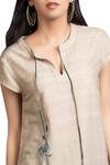 Buy Anju Modi Beige Cotton Kurta Online at Aza Fashions Buy_Anju Modi_Beige Cotton Kurta_Online_at_Aza_Fashions