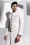 Buy Ankur J White Banana Crepe Pleated Sherwani Set Online at Aza Fashions Buy_Ankur J_White Banana Crepe Pleated Sherwani Set _Online_at_Aza_Fashions