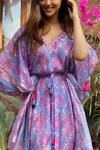 Gopi Vaid_Purple Cotton Silk Printed Kaftan_Online_at_Aza_Fashions
