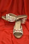 Shop_Around Always_Beige Embroidery, Sequins Ama Sandals _at_Aza_Fashions