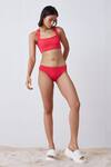 The Summer House_Coral Econyl Cate Bikini Bottom_Online_at_Aza_Fashions