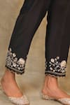 Buy_Anantaa By Roohi_Black Silk Chanderi Embroidered Pant _Online_at_Aza_Fashions