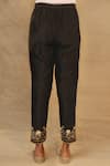 Anantaa By Roohi_Black Silk Chanderi Embroidered Pant _Online_at_Aza_Fashions