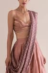 Buy_Ekaya_Pink Handwoven Silk Lehenga Set_Online_at_Aza_Fashions