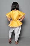 Shop Maaikid Yellow Cotton, Silk Tassels Embroidered Kurta And Dhoti Pant Set at Aza Fashions Shop_Maaikid_Yellow Cotton, Silk Tassels Embroidered Kurta And Dhoti Pant Set _at_Aza_Fashions