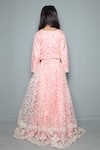 Shop_Maaikid_Pink Net, Silk Tassels, Beads Embroidered Lehenga Set _at_Aza_Fashions