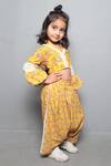 Buy_Maaikid_Yellow Printed Dhoti Pant Set For Girls_at_Aza_Fashions