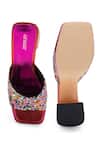 Shop_Anaar_Multi Color Faux Leather Sunset Rhinestone Embellished Platform Heels_at_Aza_Fashions