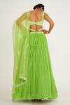 Shop Asaga Green Silk, Organza, Viscose Embroidery Rylee Floral Waistband Lehenga Set at Aza Fashions Shop_Asaga_Green Silk, Organza, Viscose Embroidery Rylee Floral Waistband Lehenga Set _at_Aza_Fashions