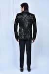 Shop_Aryavir Malhotra_Black Blazer Velvet Embroidery Sequins Lapel Collar Pant Set_at_Aza_Fashions