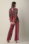 Shop_Limerick By Abirr N' Nanki_Multi Color Crepe Printed Linear Niro Pant  _at_Aza_Fashions