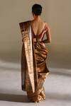Shop_Mimamsaa_Brown Karyl Tissue Silk Woven Saree_at_Aza_Fashions