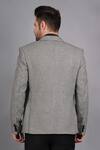 Shop_Soniya G_White Wool And Tweed Woven Houndstooth Pattern Blazer For Men_at_Aza_Fashions