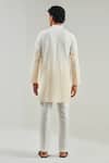 Shop_Shreyansh Designs_White Cotton Silk Ombre Kurta _at_Aza_Fashions