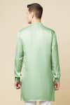Shop_Spring Break_Green Cotton, Polyester Embroidery Straight Kurta _at_Aza_Fashions