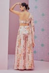 Shop_Krisha sunny Ramani_Pink Modal Satin Embroidered Crystal One Shoulder Cut-out Embellished Jumpsuit _at_Aza_Fashions