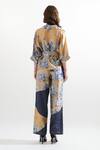 Shop_Cin Cin_Multi Color Silk Embroidery Collared Quora Jungle Safari Print Shirt And Pant Set _at_Aza_Fashions