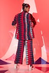 Shop_Esha L Amin_Multi Color Viscose, Crepe Coachella Pant _at_Aza_Fashions