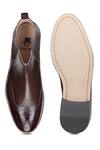 Shop_Hats Off Accessories_Brown Genuine Leather Burnish Chelsea Boots_at_Aza_Fashions