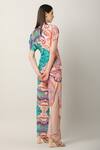 Shop_Limerick By Abirr N' Nanki_Multi Color Crepe Print Paisley Zyaire Flared Pant  _at_Aza_Fashions