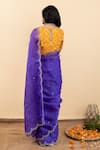 Shop_Pita Nila_Purple Satin Silk Organza Embroidery Soha Placement Saree With Blouse  _at_Aza_Fashions