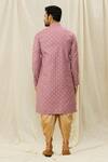 Shop_Arihant Rai Sinha_Pink Handloom Cotton Digital Print Kurta _at_Aza_Fashions