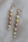 Buy_Do Taara_White Beads Shell Pearl Dangler Earrings _at_Aza_Fashions