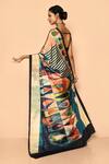 Shop_Naintara Bajaj_Multi Color Geometric Digital Print Saree _at_Aza_Fashions