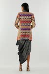 Shop_Aseem Kapoor_Multi Color Mushroom Twill Zari Marodi Resham Thread Dhana Chevron Print Jacket _Online_at_Aza_Fashions