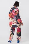 Shop_Saaksha & Kinni_Multi Color Silk Multicolor Abstract Floral Trouser _at_Aza_Fashions