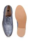 Shop_Hats Off Accessories_Blue Genuine Leather Plain Snow Top Brogue Shoes  _at_Aza_Fashions