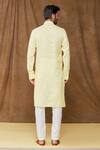 Shop_Samyukta Singhania_Yellow Premium Linen Cotton Full Sleeve Kurta _at_Aza_Fashions