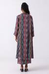 Shop Label Shreya Sharma Multi Color Crepe V-neck Ikat Print Kurta And Flared Pant Set at Aza Fashions Shop_Label Shreya Sharma_Multi Color Crepe V-neck Ikat Print Kurta And Flared Pant Set _at_Aza_Fashions
