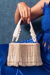Shop_Forever Noor_White Embellished Boat Star Handcrafted Pearl Drop Bag _at_Aza_Fashions