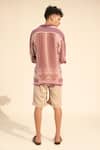 Shop_Nikita Mhaisalkar_Pink Double Georgette Print Floss Shirt _at_Aza_Fashions