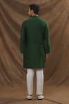 Shop_The Men's Kompany_Green Chanderi Silk Kurta  _at_Aza_Fashions