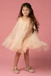 Shop_Darleen Kids Couture_Ivory Net, Taffeta Pearls Mia A-line Dress _at_Aza_Fashions