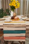 Shop_The Kargha Story_Multi Color 100% Natural Cotton Candy Crossing Table Runner_at_Aza_Fashions
