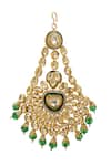 Shop_MINAKI_Green Stone Embellished Passa _at_Aza_Fashions