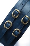 Shop_Trov_Blue Penny Broad Double Buckle Belt _at_Aza_Fashions