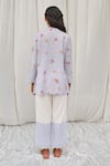 Shop_Ayaka_Blue 100% Organic Cotton Made With Soyabean Fibres Hand Block Top  _at_Aza_Fashions