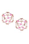 Buy_Esme By Aashna Dalmia_Pink Embellished Crystal Studs _at_Aza_Fashions