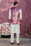 Shop_Weaver Story_Pink Velvet Embroidery Onion Nehru Jacket _at_Aza_Fashions