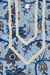 Shop_Yuvraani Jaipur_Blue Cotton Gota Patti Floral Print Kurta And Pant Set _at_Aza_Fashions