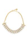 Buy_Isharya_White Cubic Zirconia Amara Pearl Statement Choker Necklace_at_Aza_Fashions