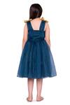 Shop Littlecheer Blue Silk Organza Sequins Glamstar Flared High-low Dress at Aza Fashions Shop_Littlecheer_Blue Silk Organza Sequins Glamstar Flared High-low Dress _at_Aza_Fashions
